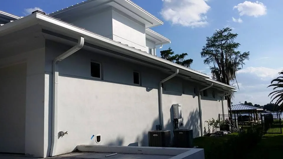 Side wall downspouts ac units cypress lakefront, Sanford